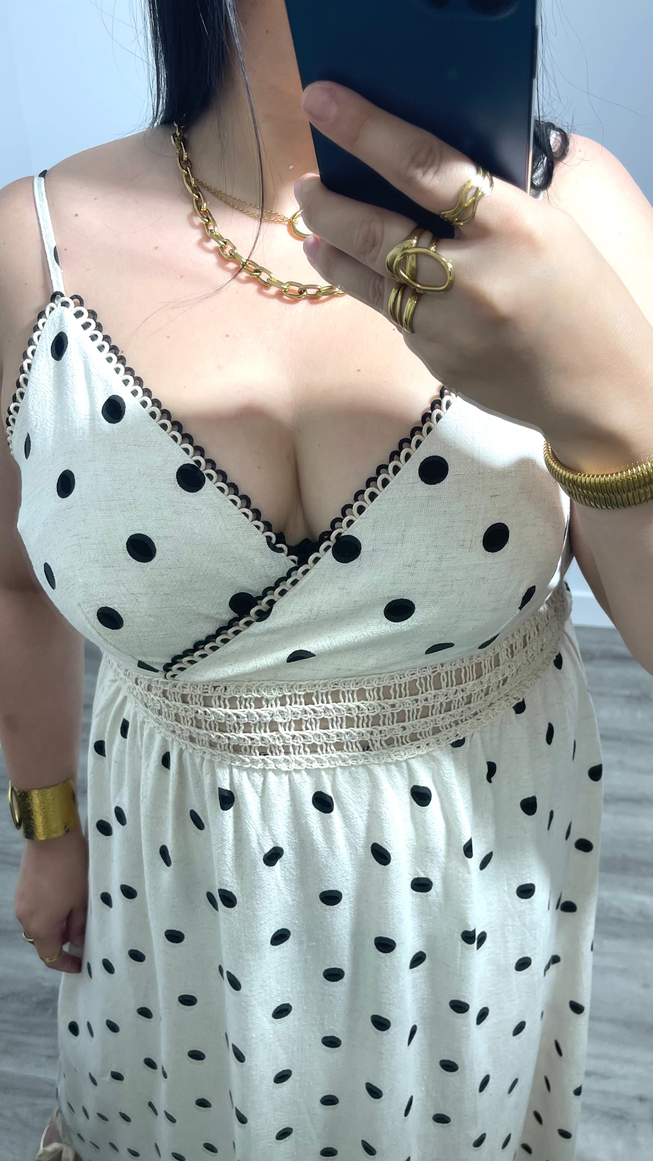 VESTIDO TOPITOS AZUL