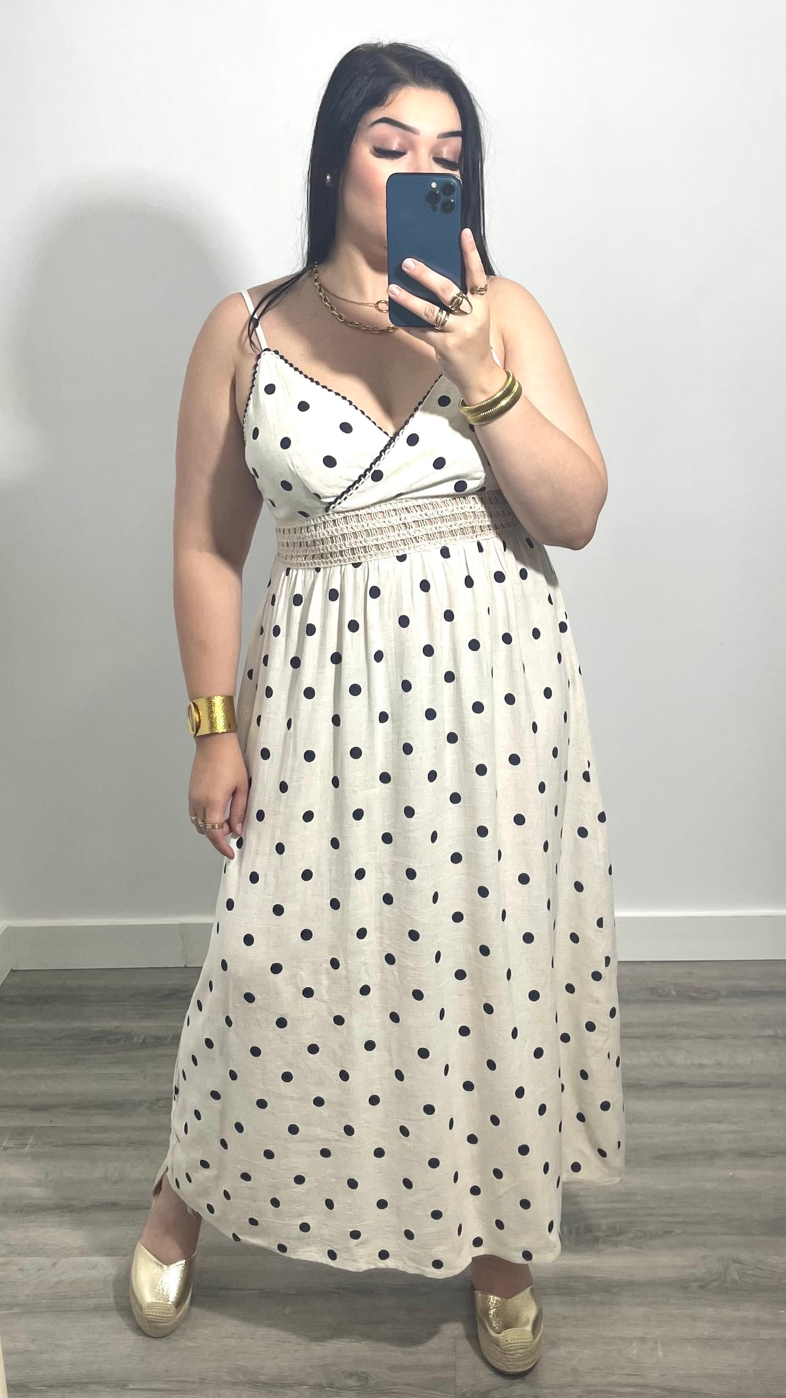 VESTIDO TOPITOS AZUL