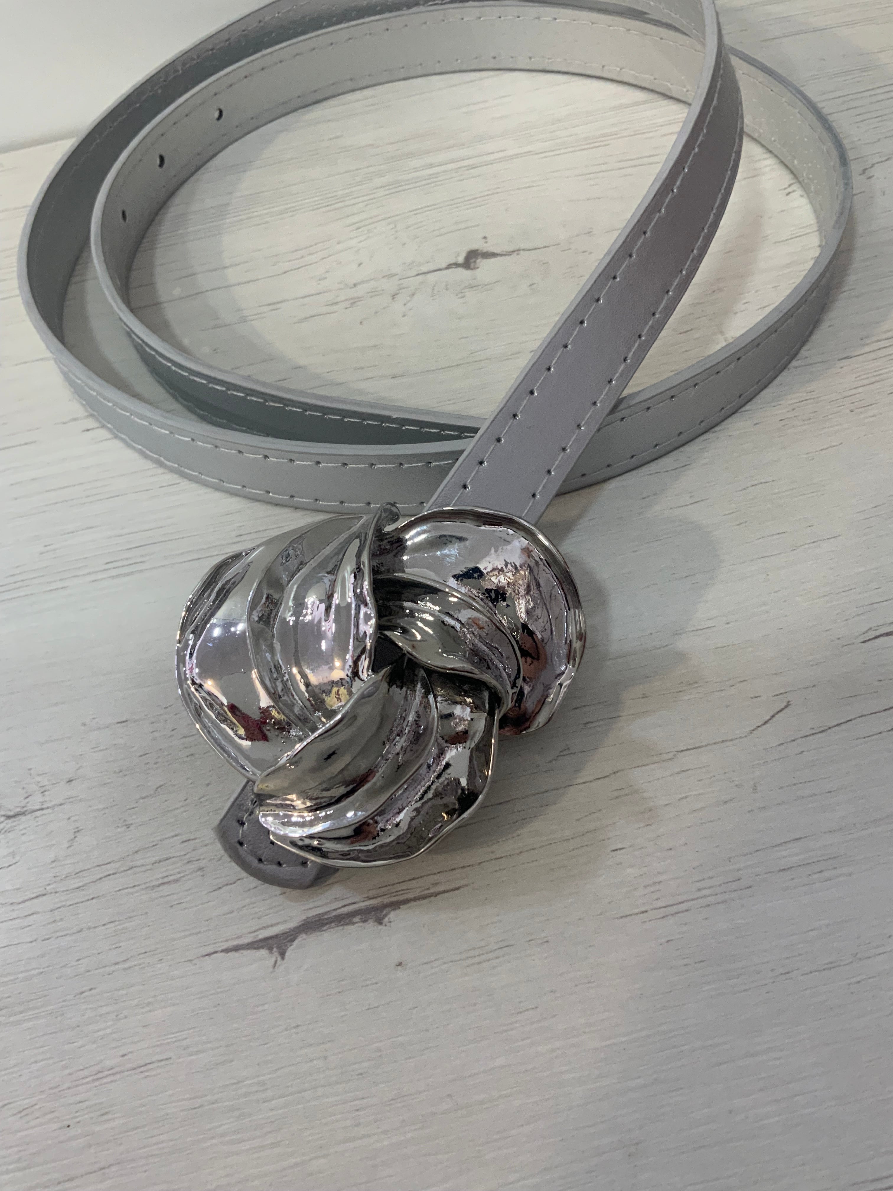 Cinturon FLOR PLATA
