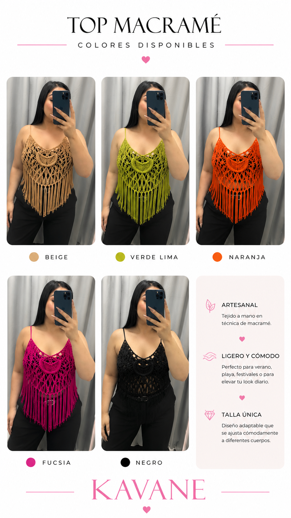 TOP MACRAMÉ NEGRO